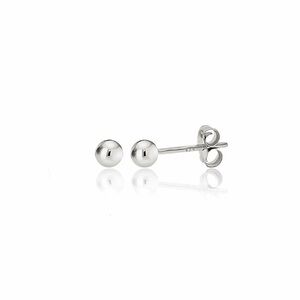 💖 Small Silver Ball Stud Earrings 3mm NEW